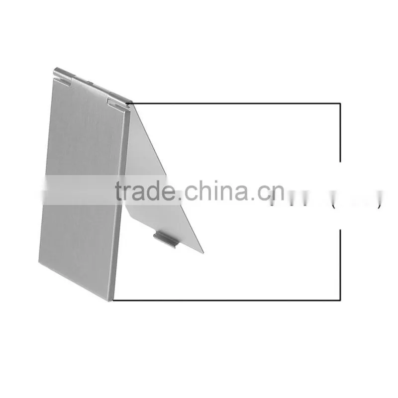 Cheap Wholesale Cosmetic Rectangle Foldable Silver Tone Make Up Pocket Mirror