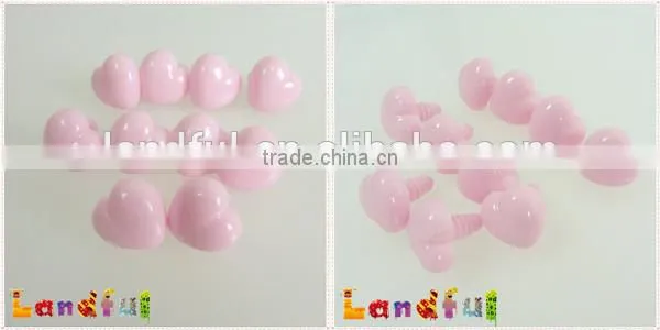 Plastic Heart Safety Nose in Pink for Plush Teddy Bear