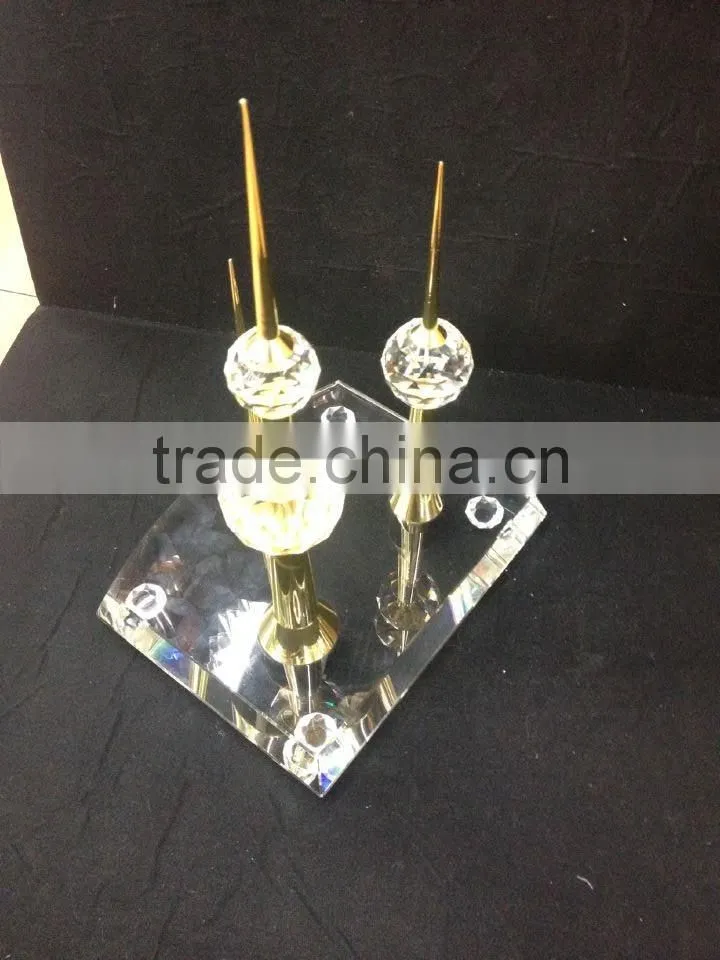 Hight Quality Crystal 24k Kuwait tower model for souvenir gift JC-05