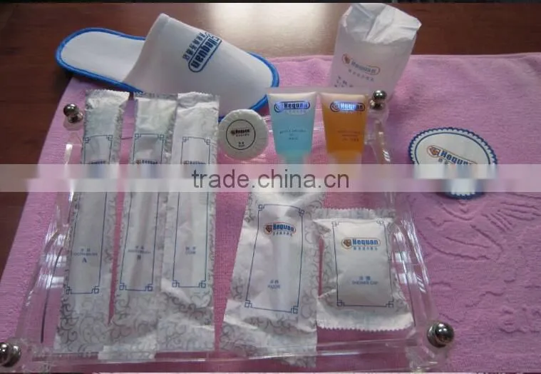 High end plastic bag packing guangzhou disposable hotel supplies