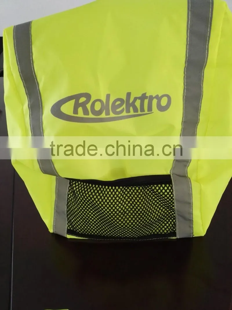 Hot Sale Fluorescent High Visible Waterproof Safety Reflective Backpack Cover