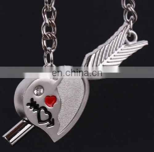 Fashion New Design Miss You Letters Apple Shape Keychain Couple Valentine's Day Gift