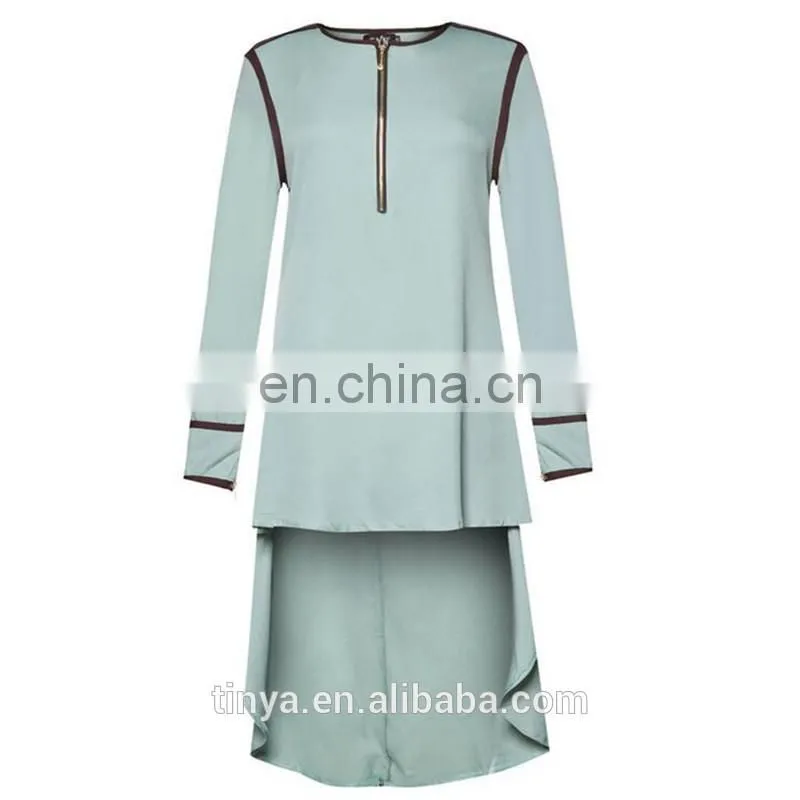 New Model Islamic Abaya Muslim Tunic Dress Tops Long sleeve Islamic Ladies Blouse