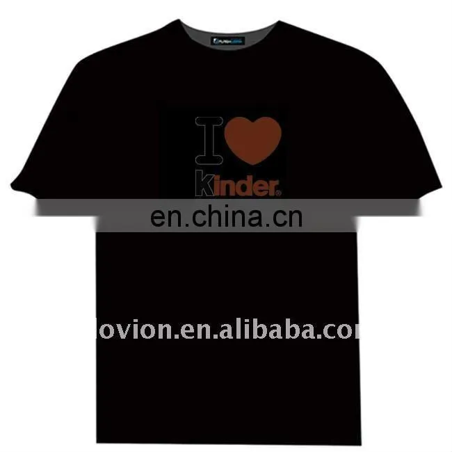EL T Shirt EL Flashing T-Shirt led flashing t-shirts