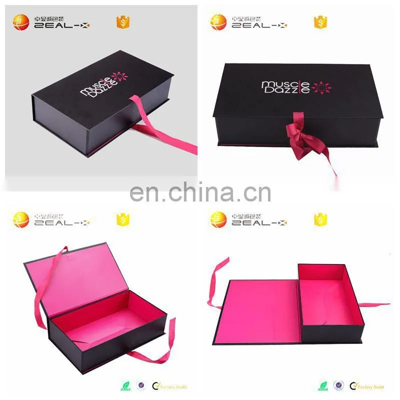 Quick Turn Around Time Ensured Quality Ribbon Folding Clothing Custom Boxes with Logo