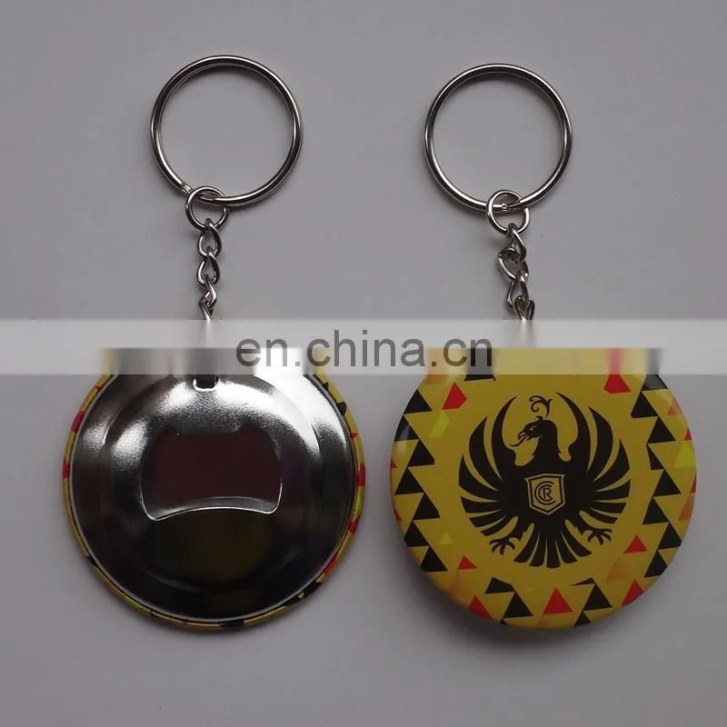 China supplier customized tin bottle opener keychain