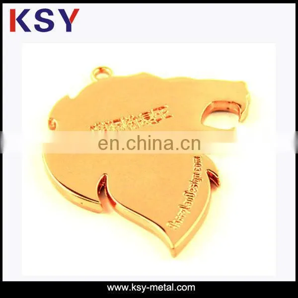 Shiny nickel metal wine label