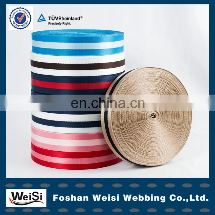 manufacturer multicolor custom recycled polyester webbing
