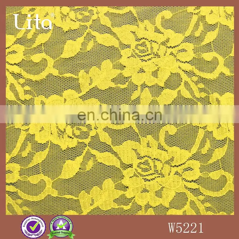 100% nylon floral lace fabric clothing material