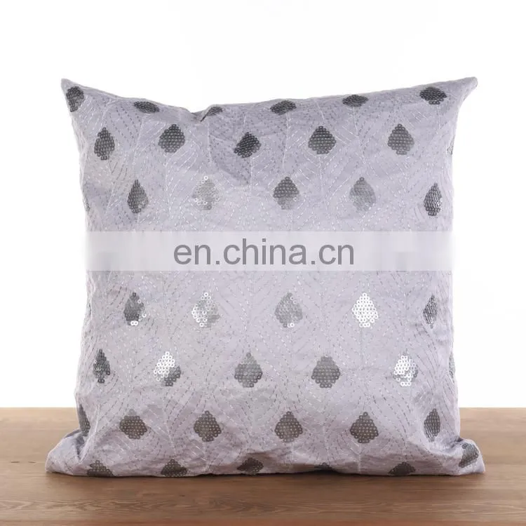 High quality new style snow embroidery throw cushion pillow for sofa living room bed