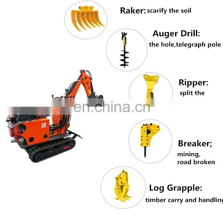 best selling mini digger 800kg garden mini excavator