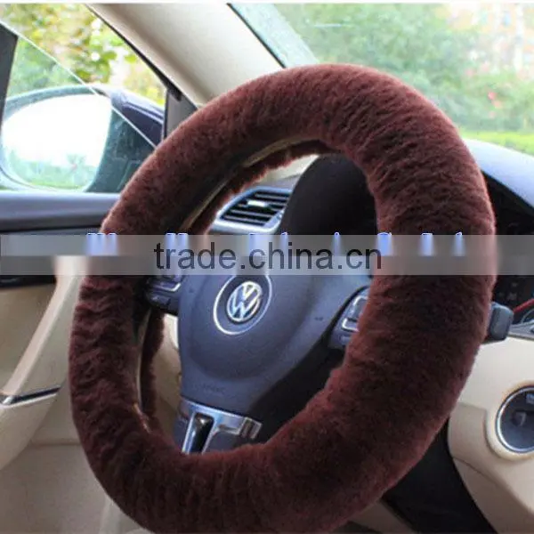 Genuine Sheepskin Car Steering Wheel Cover