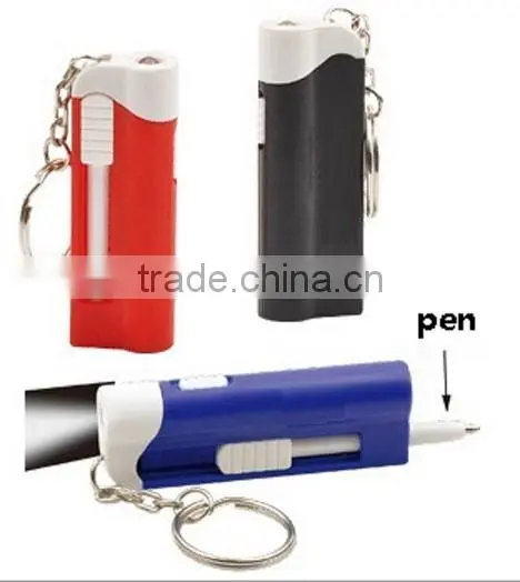 Multi-function Keychain with LED Light and Pen