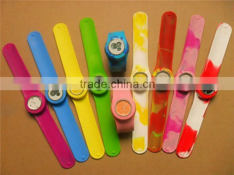 Digital watch, hot sale snap strap led watch, attractive silicon watch
