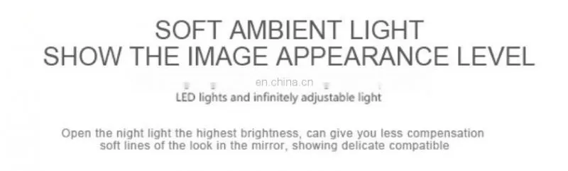 2020 USB Charging rechargeable Led Decoration Design night lighting Mirror Alarm Clock