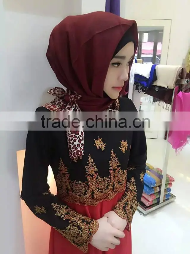 New 2015 110*110cm French cotton square islamic scarf