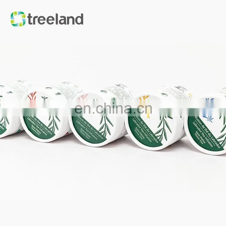 100% Recycled round food grade cylinder cardboard paper custom coffee tea packaging paper tube