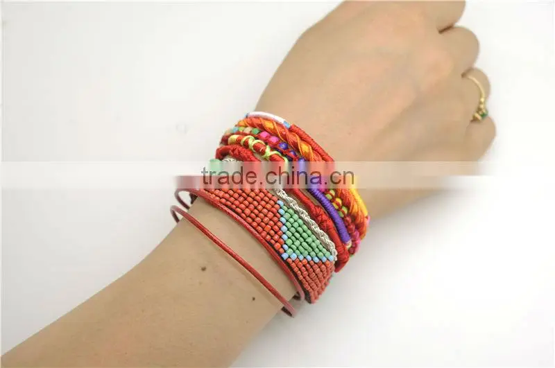 Handmade Woven Bohemian Bracelet With Magnetic Clasp