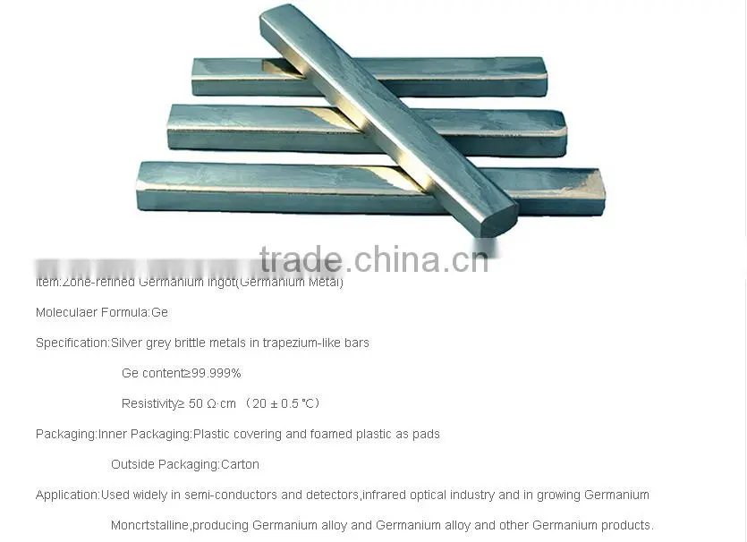 High Pure Rare Earth Chinese Metal Germanium Factory Price