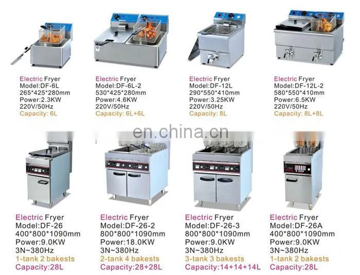 8L Stainless Steel Electric fish Fryer / Double Tanks chips Fryer