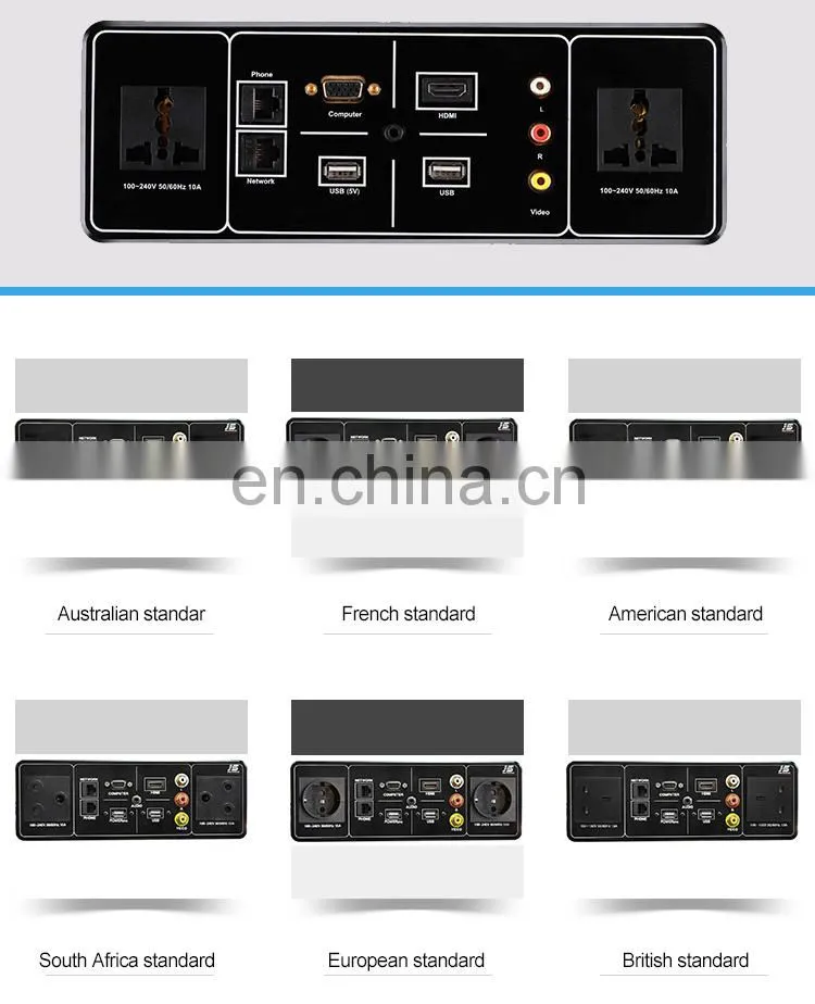 Hotel/Office/Conference Room Multimedia Power Network Panel table Socket