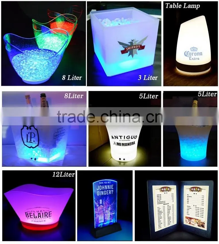 Plastic boat shape ice buckets for beer