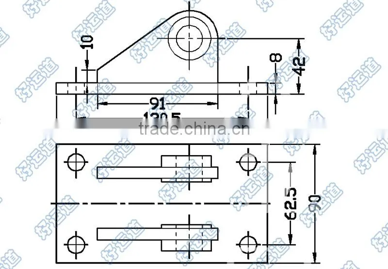 08127 Wing Body Trailer Cylinder Bracket