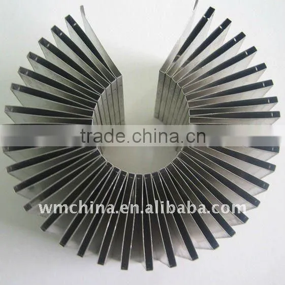 CNC machined aluminum cooling fins