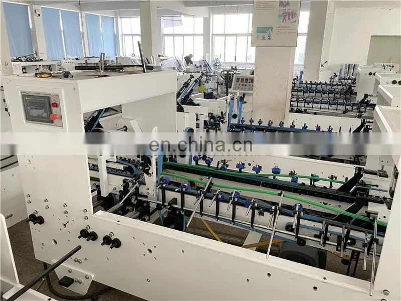 GDFG900 high speed carton paperboard silk stocking candy box folding gluing machine, Automatic Crash Lock Bottom Folder Gluer