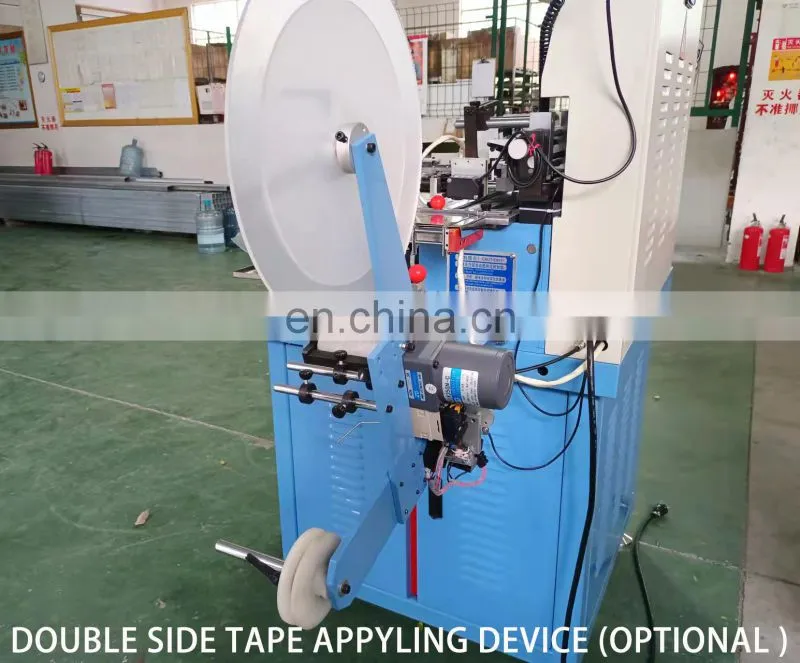 WS586 WING SINGA Automatic multi functional ribbon polyester satin fabric label cutting and folding machine with end mitre fold