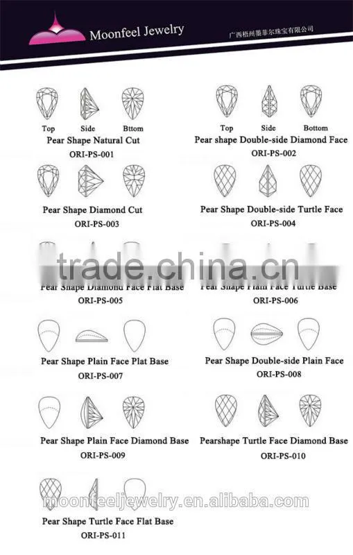 Loose synthetic spinel gemstones made in china
