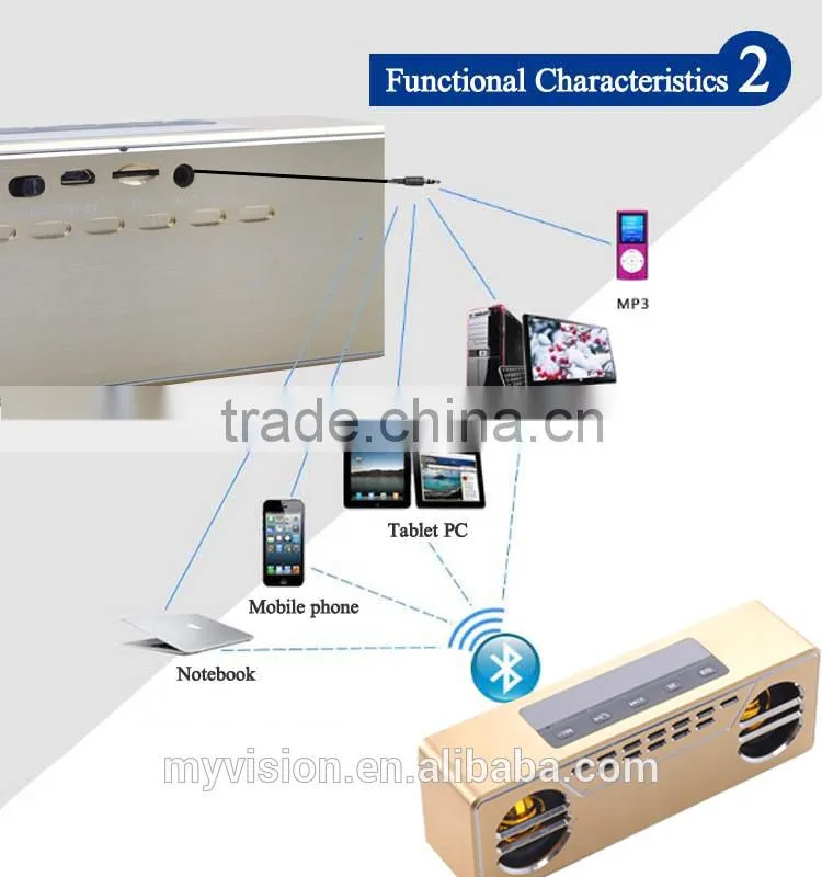 2*5W power output Professional portable powered speaker for mobile phone and mp3 player
