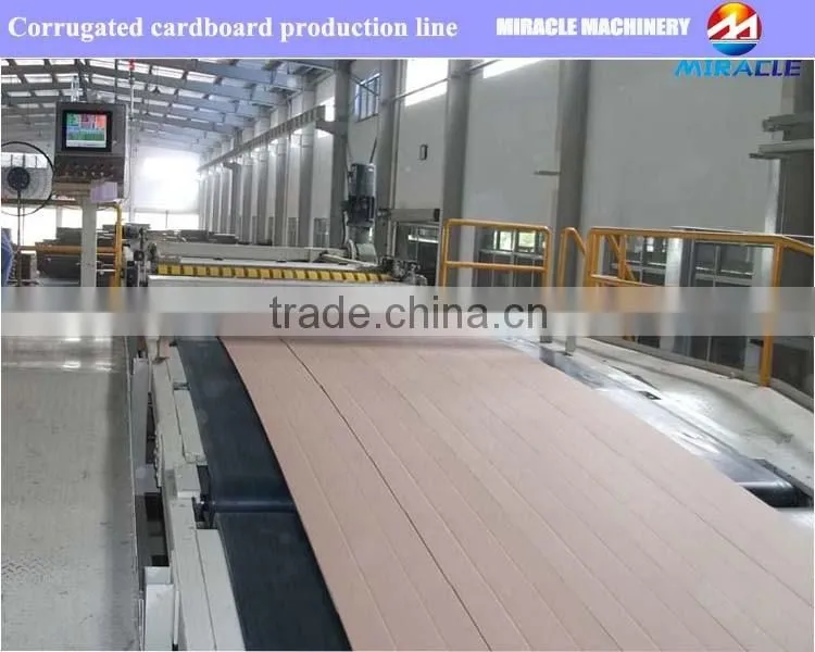 Corrugated cardboard production line for sale, fluted cardboard making machine