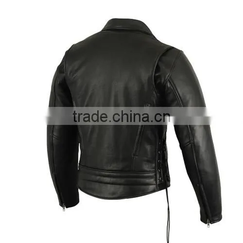 Motorbike Black leather jackets Motorbike Racing biker wear