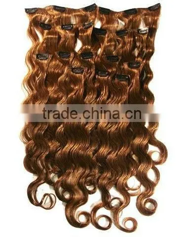 22" clip in hair extensions 100% remy human hair