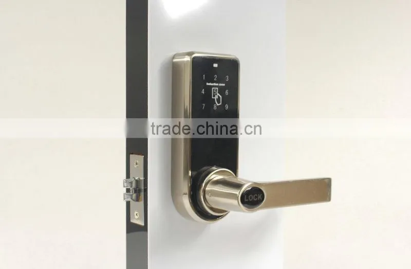 OSPON touchscreen digital latch bolt door lock,silver color,antique bronze