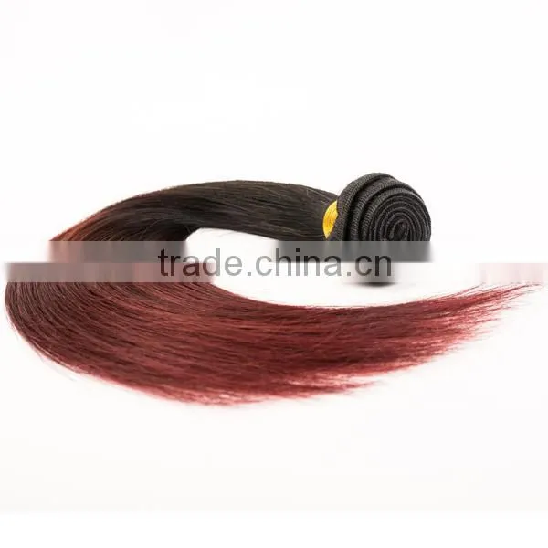 two tone ombre remy virgin russian human hair weave weaving