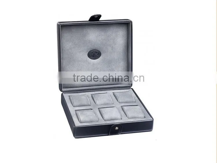 luxury suede velvet watch jewelry leather covered wooden box W1237
