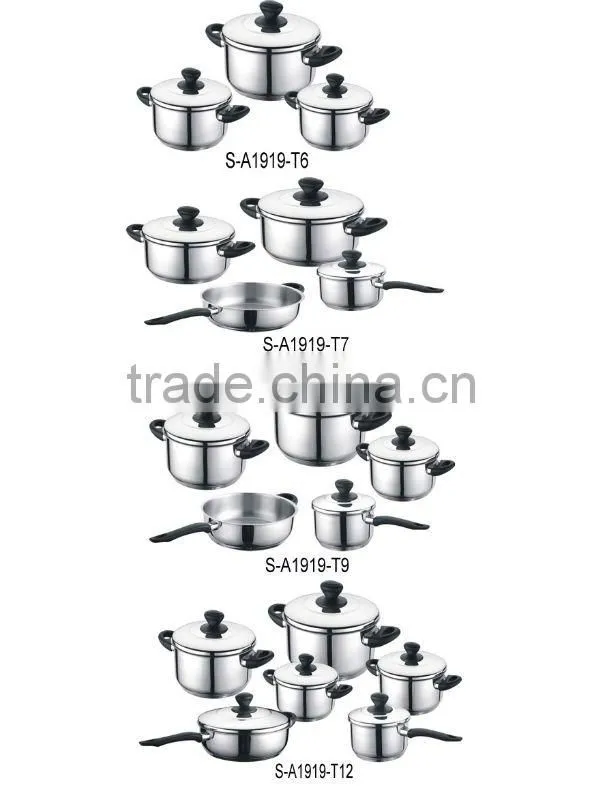 Cheap 6pcs stainless steel pot set