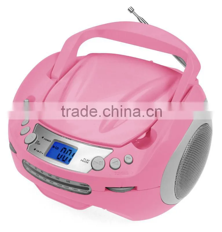 Best Seller Fancy Pink Avant-grade Portable CD Boombox