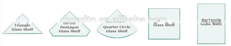 5mm printing flat tempered glass shelf for refrigerator