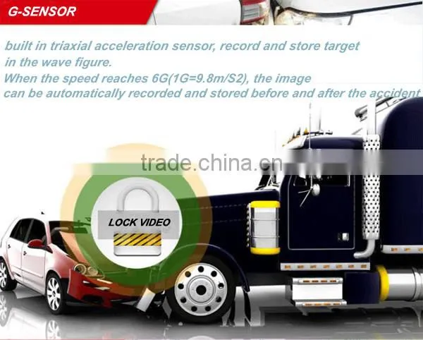 HOT SELL D600A dual lens vehicle car camera dvr video recorder