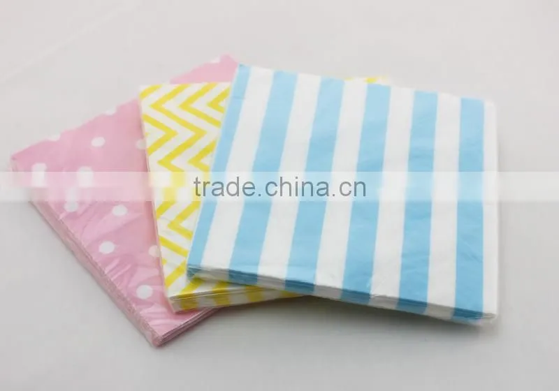 Party Products Supply 9 Inch Chevron Paper Plate Paper Dish 6 Colours