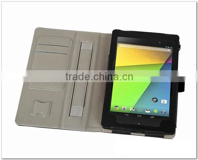 Hot sell Flip stand PU Leather case for Goolge Nexus 7 II Tablet