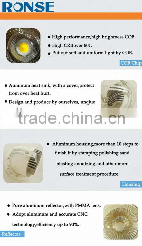 High lumens showroom LED COB Track light