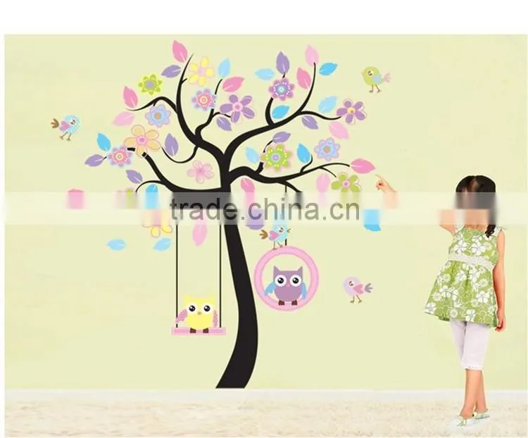 Huge Jungle Animals Removable Vinyl Decal Tree Wall Sticker Baby Nursery Decor