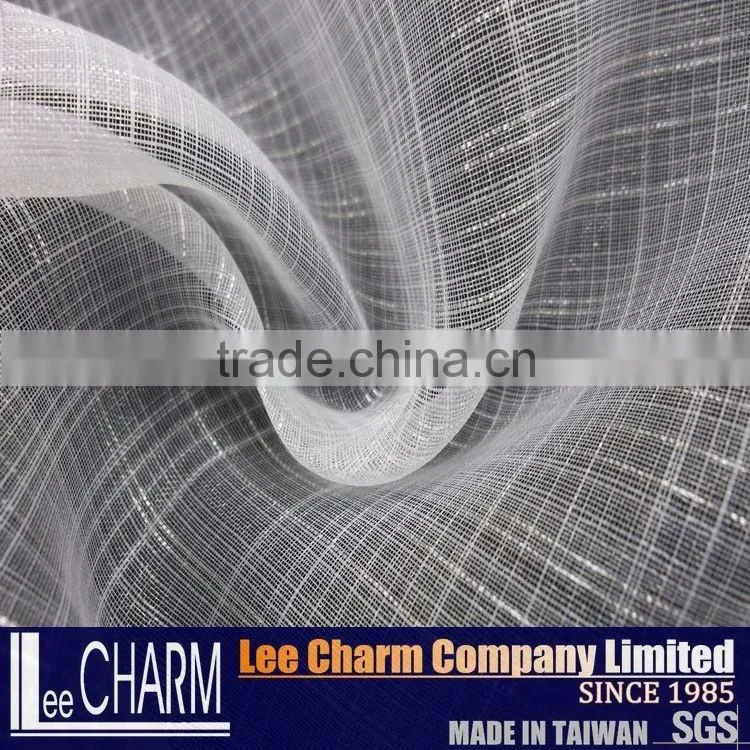 Polyester Organza Big Check Design Fabric