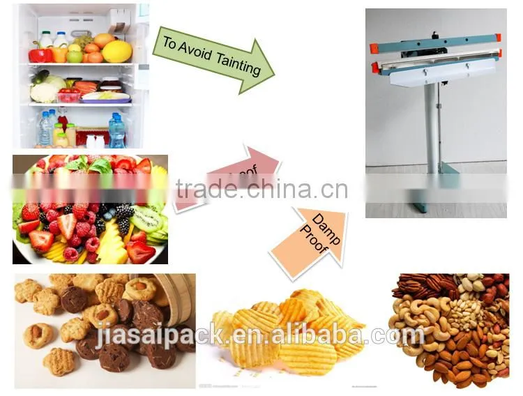 Wenzhou factory pedal sealing machine 650mm sealing length use for bag neck sealing