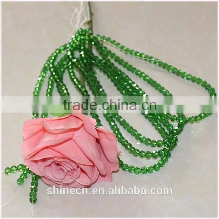 wholesale factory price general colorful loose beads 4mm 6mm 8mm faceted roundelle glass crystal beads