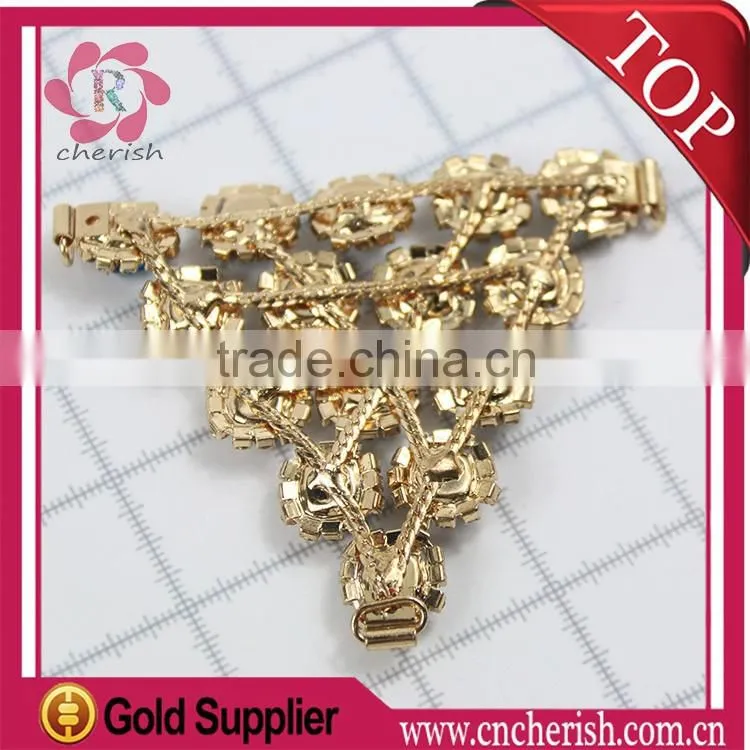Fashion T Shape Rhinestone Shoe Ornaments with blue eyes